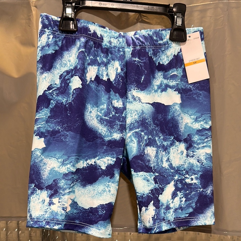 Vibrant Blue and White Athletic Shorts